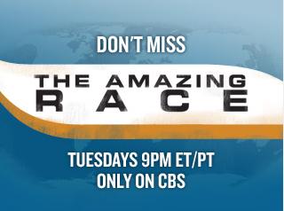 [Watch THE AMAZING RACE Tuesday at 9 PM on CBS]