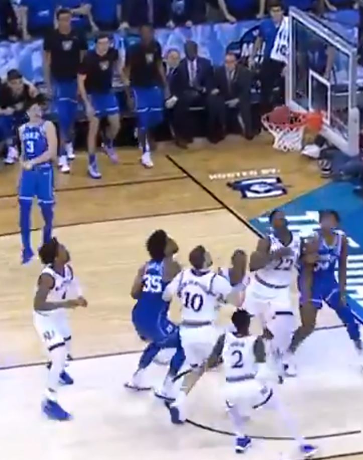 Grayson Allen buzzer beater attempt just misses