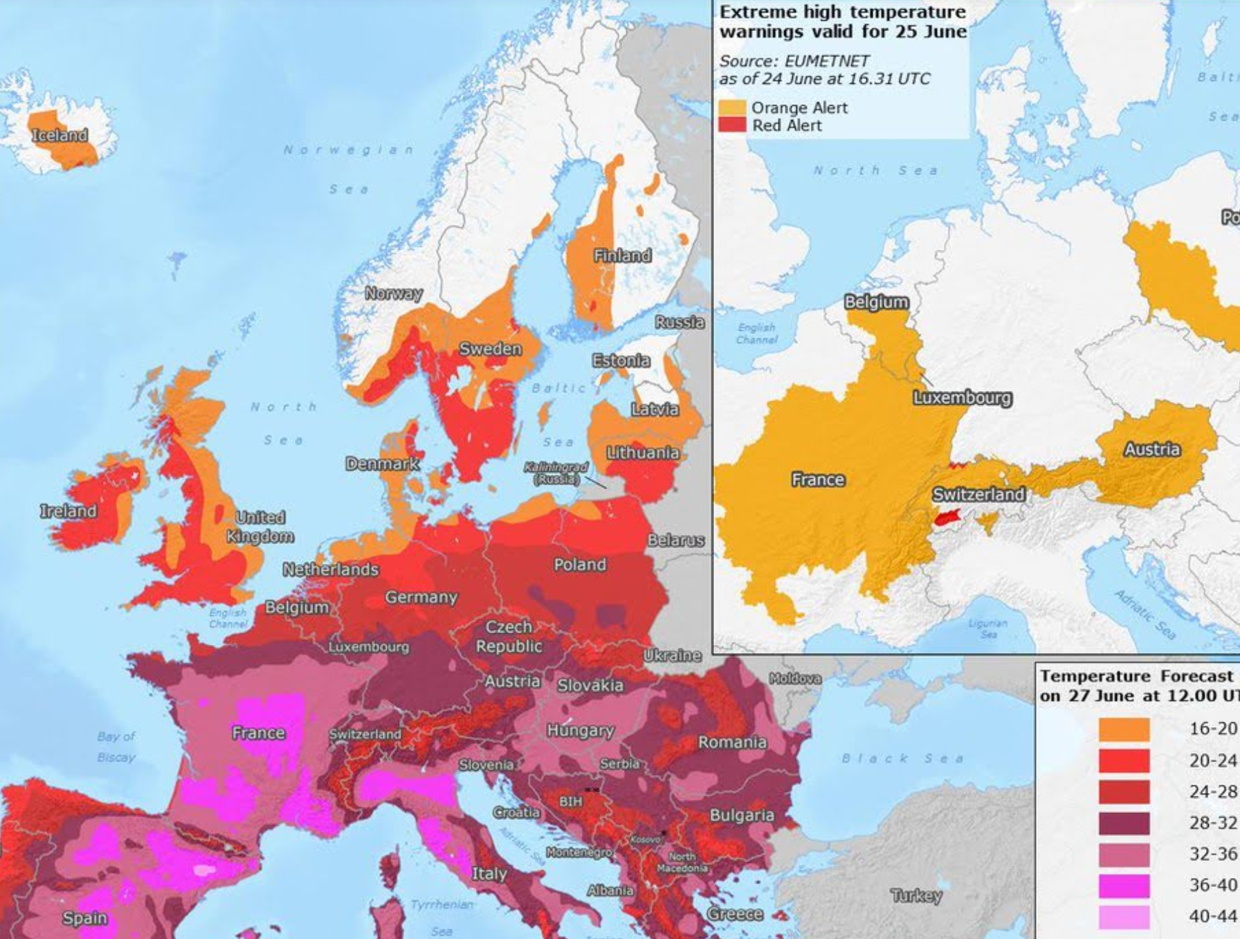 Heatwave in Europe