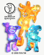 [Mascot - The Spheriks, futuristic computer-generated animated creatures (Kaz, Ato, Nik]