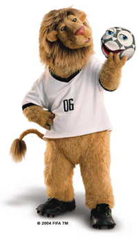 [Mascot - GOLEO VI the lion with Pille the erudite ball]